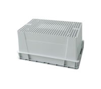 Caisse de transport logistique en plastique recyclable, empilable et emboîtable, 650x440x310mm