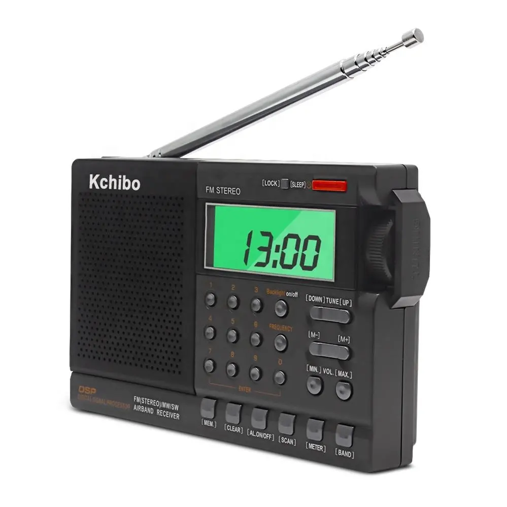 2019 Nieuwste Groothandel Kchibo Digitale Display Air Band Ontvanger Wereld Band Draagbare Radio