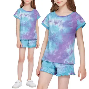 Kids Clothing Sets Summer Children Tie Dye Shorts Set Girls Casual Kids Sports Suit 2pcs Hot Sale Sets