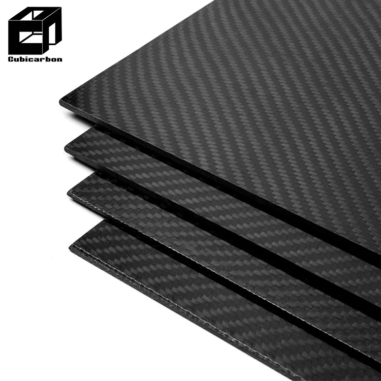 OEM Carbon Fiber Sheets 0.5mm 1mm 2mm 3mm thickness CF Panel 3K Glossy Carbon Fiber Plate Factory Directly