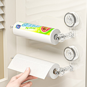 Cốc Hút Nhà Bếp Mô Giá Mà Không Cần Đấm Treo Tường Xoay Nhựa Bọc Giấy Cuộn Giấy Giá Lưu Trữ Điện Thoại Kệ - Product Image 2