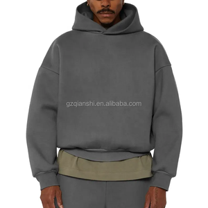 เสื้อฮู้ดดี้ฤดูหนาวใหม่ 500 GSM ผ้าฝ้ายหนานุ่มอย่างดี ผู้ผลิตเสื้อฮู้ดดี้ทรงครอป ทรงบ็อกซี่ ทรงโอเวอร์ไซส์  รับสกรีนโลโก้ - Product Image 3