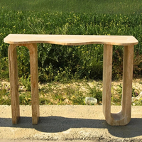 Table console en travertin faite à la main KUMUSI FURNITURE_ Entrée moderne minimaliste