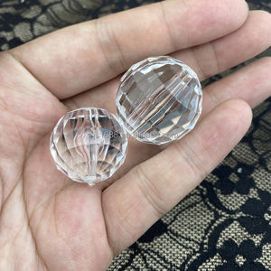 Perles acryliques rondes en plastique pour fabrication de bijoux, perles rondes de terre <span class=keywords><strong>à</strong></span> facettes pour la fabrication de bijoux, 25-30mm - Product Image 3