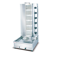 Infrarouge lointain 6 brûleurs Shawarma Grill Poulet Kebab Maker Gaz GPL Bureau Commercial Automatique Doner Kebab Machine De Découpe