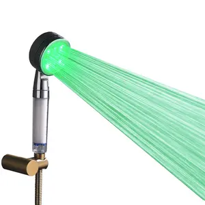 Multicolor fast flashing filter Water glow bath led Waterfall Shower Heads 8008-G23