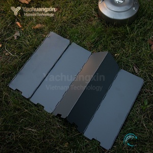Couvercle coupe-vent pliable en alliage pour réchaud à gaz de camping extérieur, déflecteur de vent portable pour réchaud à cartouche pour le camping - Product Image 5