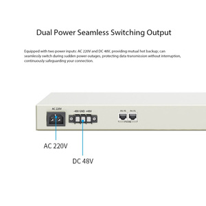 Transmetteur-récepteur <span class=keywords><strong>optique</strong></span> pour téléphone numérique 8 canaux téléphoniques + 4 Ethernet isolés 100M |   Câble de bureau monomode monofibre 60 km 1 paire - Product Image 4