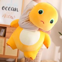 Boneka Dinosaurus Kuning Multi-ukuran Grosir, Mainan Boneka Lembut Isi Kapas PP, Dekorasi Rumah, Hadiah Liburan