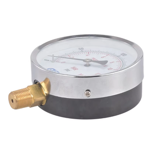 ब्लैक प्लास्टिक केस स्नैप-इन लेंस के नीचे कनेक्शन के साथ डुप्लेक्स दबाव गेज - Product Image 2