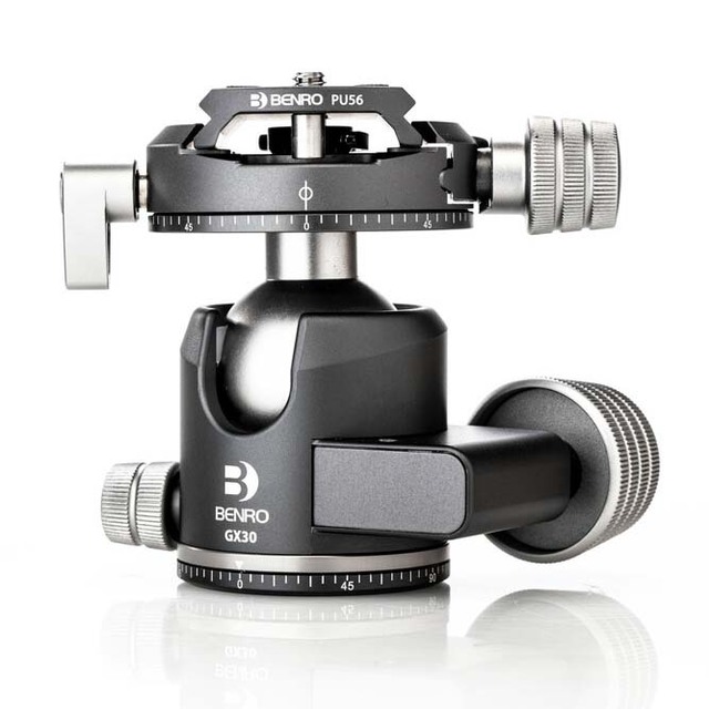 Benro GX30 Aluminum Low Profile Camera Ball Head Dual Panoramic Tripod Ball Head With Ultralight Camera Plate