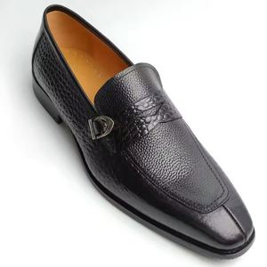 Zapatos Formales de Hombre Otoño 2025 de Piel Genuina de Vacuno, Ideales para Traje de Negocios, Boda, con Aumento de Altura, Estilo Slip-On, a la Moda - Product Image 4