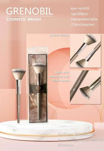 Set di Pennelli da Trucco Grenobil con Setole Sintetiche Rotonde e Manico in Metallo per Applicazione Polvere - Product Image 3