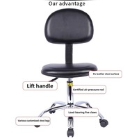 Chaise de travail antistatique, produit de sécurité, tabouret de laboratoire réglable en hauteur pour l'assemblage électronique industriel