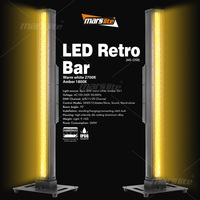 Barra de Luces LED Estroboscópicas Retro Blanco Cálido + Ámbar 8x30W, IP66 Profesional para Exteriores, Resistente al Agua, Efecto de Destello para DJ, Conciertos y Escenarios