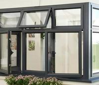 Venta al por mayor barato toldo ventana antirrobo seguridad doble vidrio aluminio toldo ventanas con barra protectora