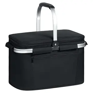 Panier de pique-nique isolé à poignée en Aluminium, boîte de rangement de sacs à déjeuner isotherme Portable d'extérieur, meilleure vente