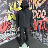 Survêtement coupe-vent décontracté personnalisé Squirorkop pour hommes, veste et pantalon avec logo brodé 3D, design streetwear tendance