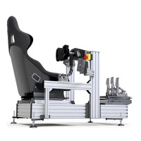 Nuevo diseño de fábrica 4080 Simulador de carreras personalizado Simulador de carreras de aluminio Cabina con montaje de monitor único Sim Racing Rig