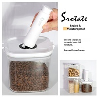 Bocaux de conservation carrés sous vide transparents, anti-humidité, hermétiques en plastique, 3,1-4L, vente en gros
