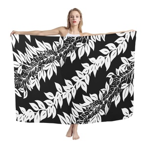 Simba <span class=keywords><strong>Hawaii</strong></span> Hibiscus Của Phụ Nữ Tùy Chỉnh In Bãi Biển Bìa Nhung Voan Khăn Sexy Áo Tắm Bìa UPS Lavalava Thoáng Khí - Product Image 4