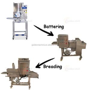 Machines de fabrication de tourtes à la viande à haute capacité Ligne de production de pépites de poulet Hash Brown Burger Patty Machine de ligne de production - Product Image 3