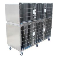 Cage pour chien à six combinaisons à double couche