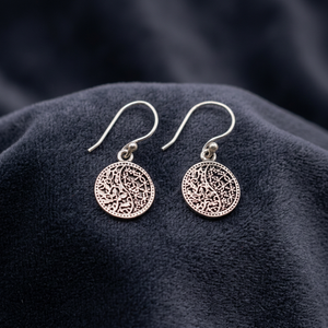 Wholesale Custom <b>Small</b> Drop Bohemia Style <b>Earrings</b> for Women Girls Minimalist Round <b>Silver</b> Plated Brass Anniversary <b>SILVER</b> ZONE - Product Image 3