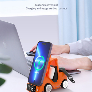 Reloj Despertador TKT de Nuevo Diseño 3 en 1 <span class=keywords><strong>con</strong></span> Cargador Inalámbrico, Luz LED y Soporte para Teléfono Móvil, <span class=keywords><strong>Compatible</strong></span> <span class=keywords><strong>con</strong></span> Reloj y Auriculares - Product Image 4