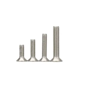 The Factory Wholesale GB/T 819.1-2016 304 Stainless Steel Flat Head Machine Screws For Industry