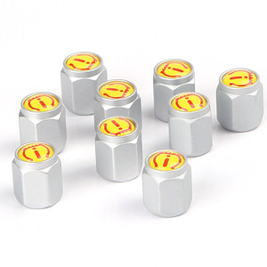 Capuchon de valve indicateur de pression des pneus en aluminium 17 mm, norme américaine, pour valve tubeless avec logo d'avertissement - Product Image 2