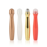 Flacon roll-on pour crème pour les yeux en PETG, emballage cosmétique, 15 ml, couleur personnalisée, contenant pour sérum