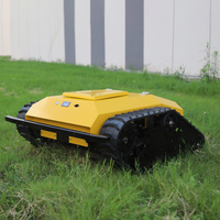 Tondeuse à gazon électrique télécommandée sur chenilles, largeur de coupe 550 mm, batterie au lithium fer phosphate pour jardin