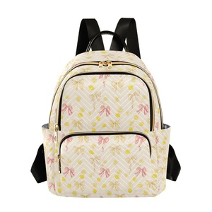 Luxury Backpack Women's Fashion Customs Bow Patterns Custom <b>Sublimation</b> Women Fashion Large Size Backpacks - Product Image 1