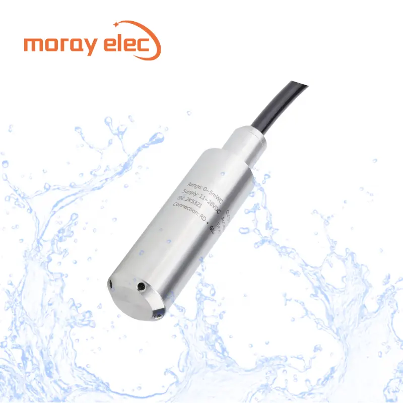 Akıllı ölçüm 4 20mA RS485 dijital dalgıç sıvı süt tankı yakıt sıcak su seviyesi sensörü için derin kuyu