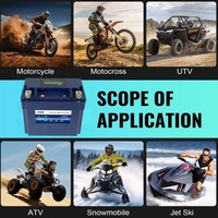 Batterie de moto au lithium rechargeable TNE LFP4L-BS 12V 12,8V 2Ah 160A CCA avec écran LCD, batterie de démarrage pour moto, service OEM