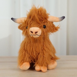 Juguete de Peluche de Alta Calidad, Simulación de Ganado Escocés de las Tierras Altas, Pelo Largo, Tipo Yak, Animales de Peluche con Logotipo Personalizado, MOQ Bajo - Product Image 3