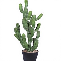 Cactus artificiel de 32 pouces, faux cactus du désert en pot, décoration pour la maison, le jardin et le bureau, paysage de cactus artificiel d'intérieur/extérieur