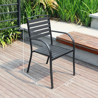 Ensemble de table et de chaises de jardin en plastique, bois et aluminium, carrées et rondes, meubles de jardin, tables de restaurant en plein air