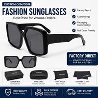 Gafas de Sol LMA Vintage de Gran Tamaño, Cuadradas, con Protección UV400, Logotipo Personalizado, Colores Populares, para Hombre y Mujer