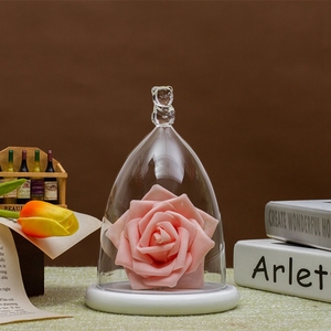 La Cerimonia Nuziale all'ingrosso Favorisce Candela Del Fiore della Rosa Display A Led Le Luci <span class=keywords><strong>di</strong></span> Cupola <span class=keywords><strong>di</strong></span> <span class=keywords><strong>Vetro</strong></span> <span class=keywords><strong>Campana</strong></span> <span class=keywords><strong>di</strong></span> <span class=keywords><strong>Vetro</strong></span> Con Base In Legno - Product Image 6