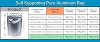Sacs d'emballage pour thé en PET/PA/AL/CPP imprimés sur mesure, résistants à l'humidité, sachets en aluminium plastique à fond plat pour l'emballage du café