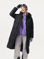 Nouvelle veste longue d'hiver pour femmes avec capuche, couche extérieure épaisse en nylon
