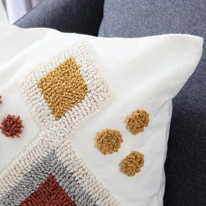 Housses de coussin en coton Boho, taies d'oreiller brodées tuftées, décoratives, cousines en coton, brodées - Product Image 6