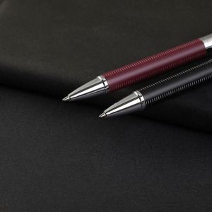High Quality Custom Logo Business Ballpoint <b>Pen</b> New Luxury Leather Metal Laser Branded Twisted Design Office Wholesale - Product Image 3