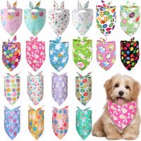 Bandana pour chien Joyeuses Pâques, bavoirs triangulaires, écharpe pour animaux de compagnie, œufs de Pâques, lapin, accessoires pour animaux de compagnie