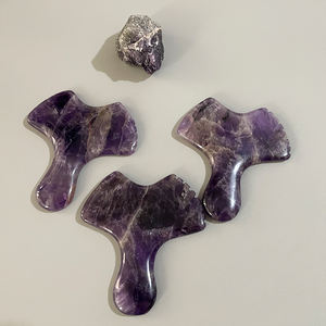 Gua Sha en Améthyste Naturelle en Gros et Masseur Facial Guasha pour les Rides, Accessoire de Mode et Pierre Précieuse - Product Image 6