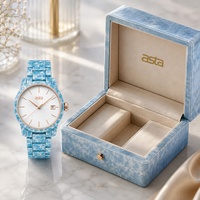 Asta Montre Quartz Femme Acétate Boucle Papillon Polyvalente Minimaliste Étanche Texture Luxe Cadeau