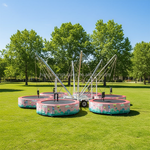 Sei persone Round <span class=keywords><strong>Bungee</strong></span> con rimorchio mobile 6 persone <span class=keywords><strong>Bungee</strong></span> <span class=keywords><strong>Jumping</strong></span> all'aperto trampolino commerciale sei vie <span class=keywords><strong>Bungee</strong></span> <span class=keywords><strong>Jumping</strong></span> - Product Image 3