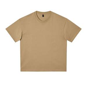 T-shirt personnalisable 300g en coton épais 100% pour <span class=keywords><strong>homme</strong></span>, manches courtes, coupe décontractée, col rond, tendance été - Product Image 1